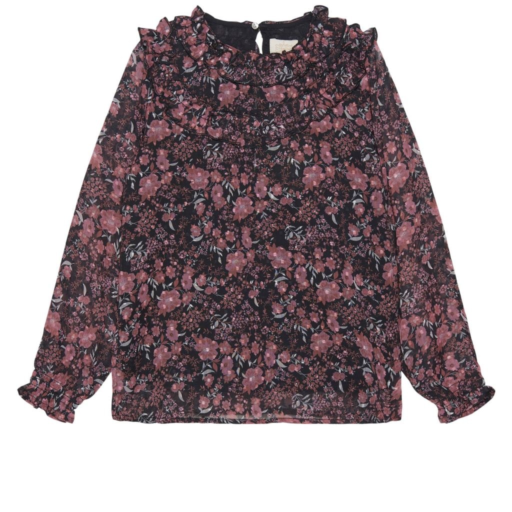 Blomstret Bluse Lyserød