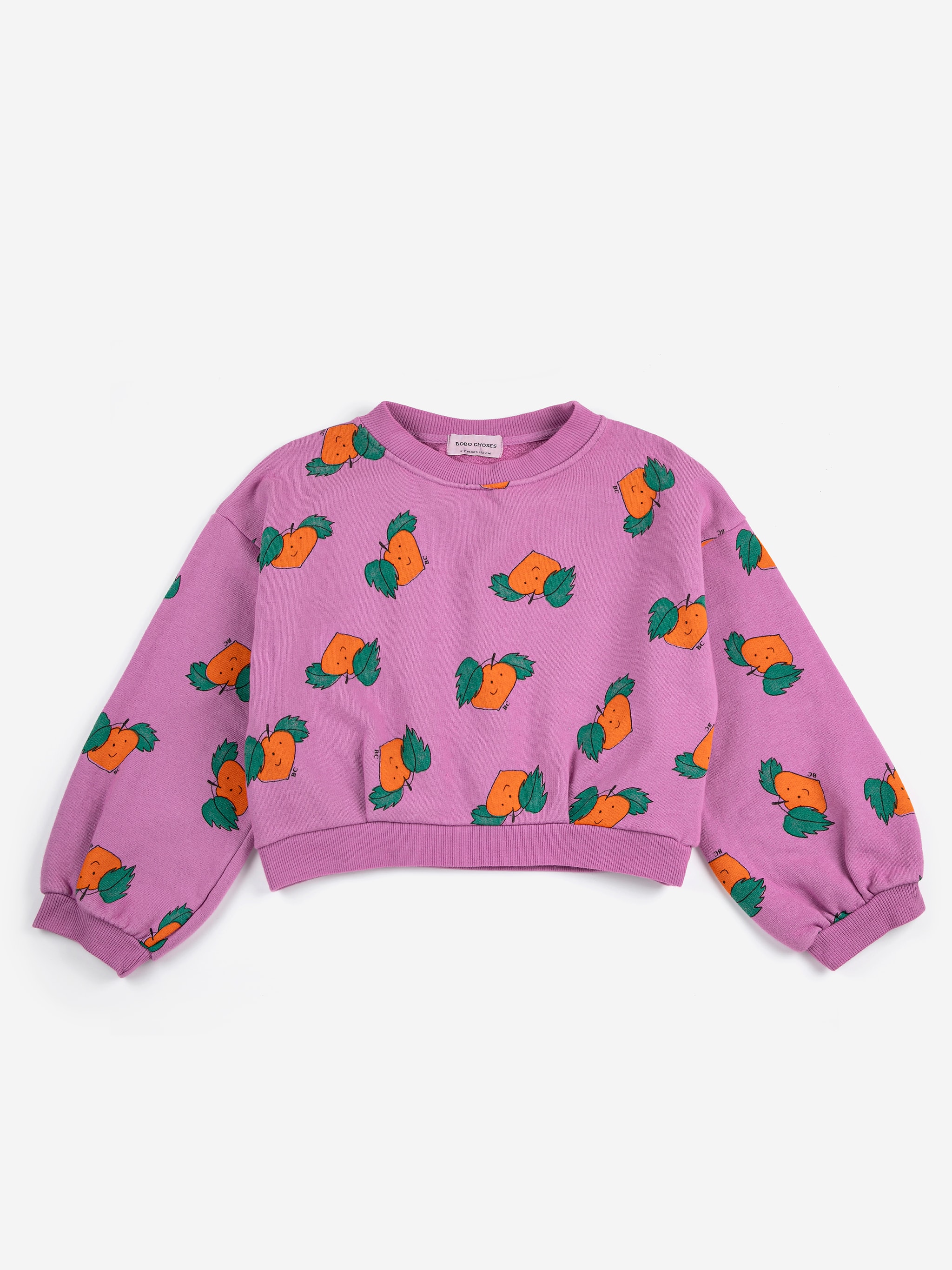 Tangerine All Over Croppad Sweatshirt Purple 