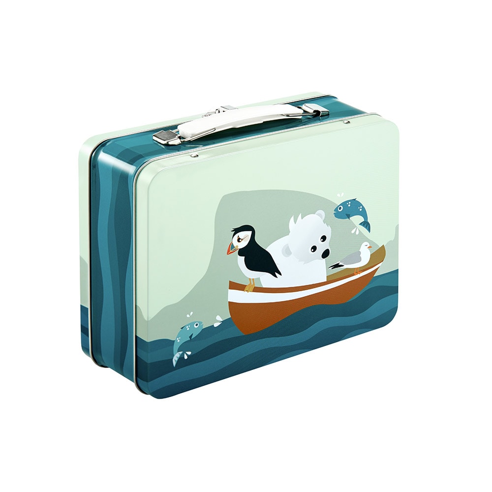 Blafree Tin Suitcase Puffin Blue 