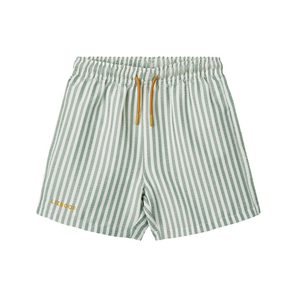 Duke Board Shorts Stripe Peppermint Crisp White