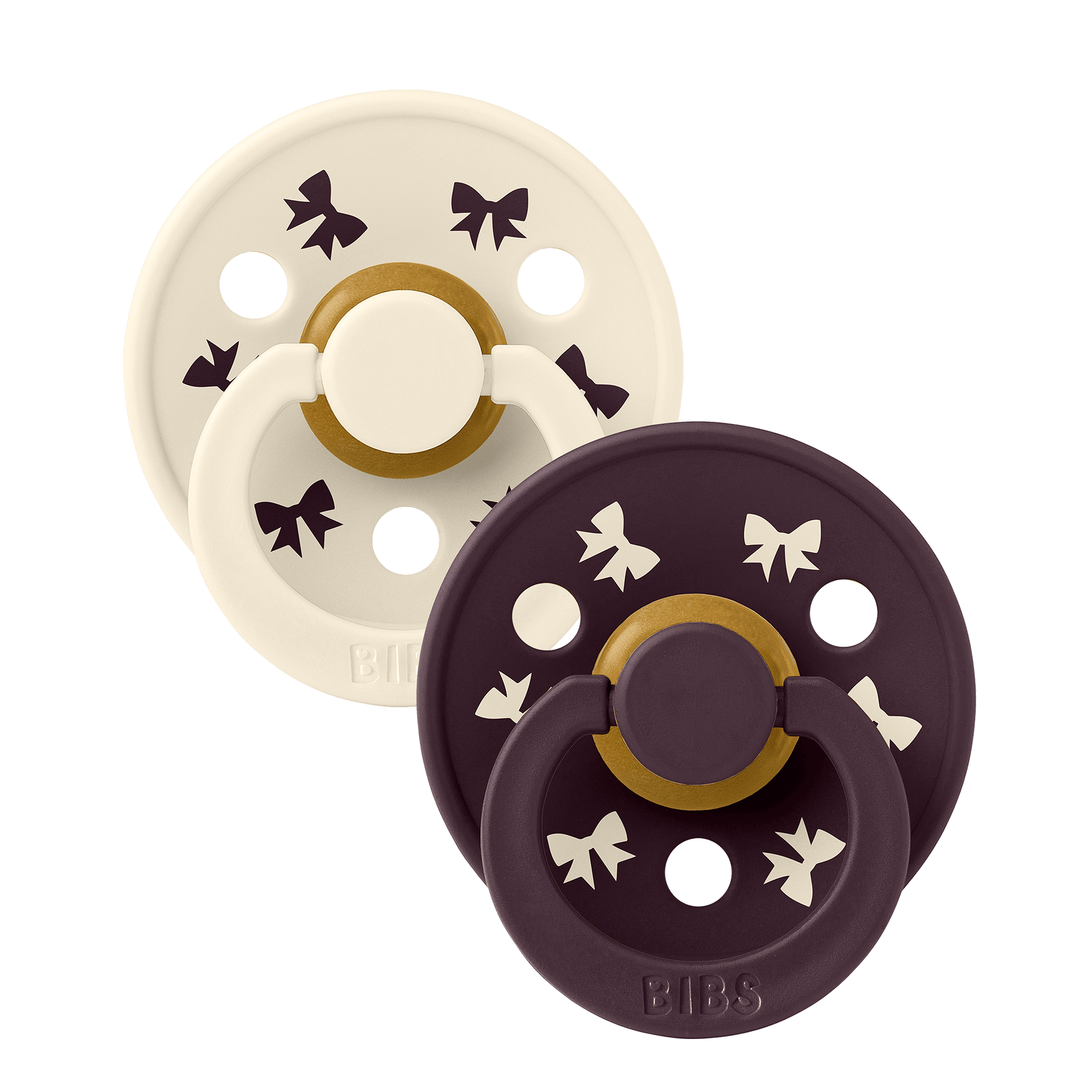 Colour Holiday Bow 2-pack Latexnapp Ivory Plum