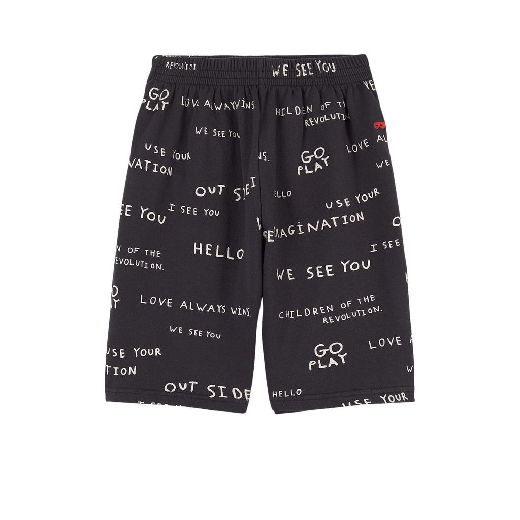Printed Sweatshorts Black