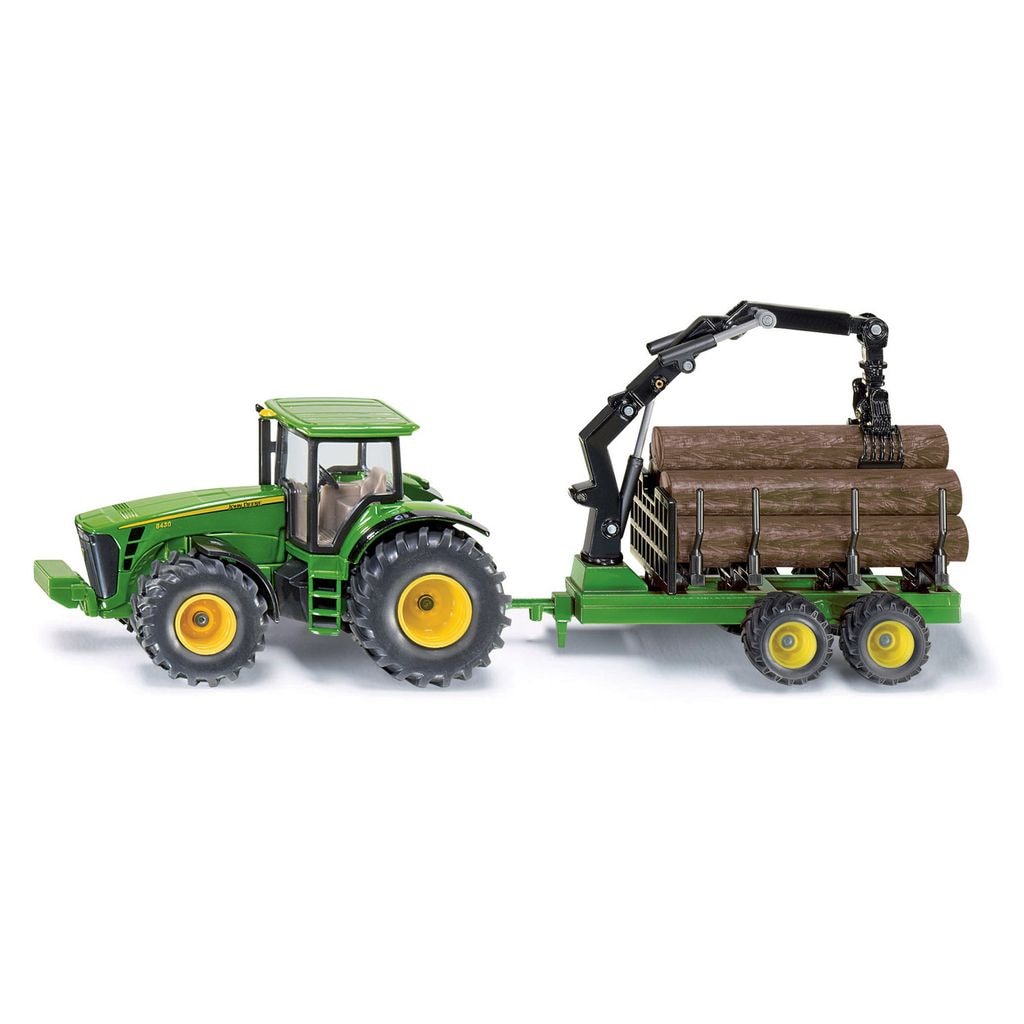 John Deere 8430 Tractor With Forestry Trailer Green