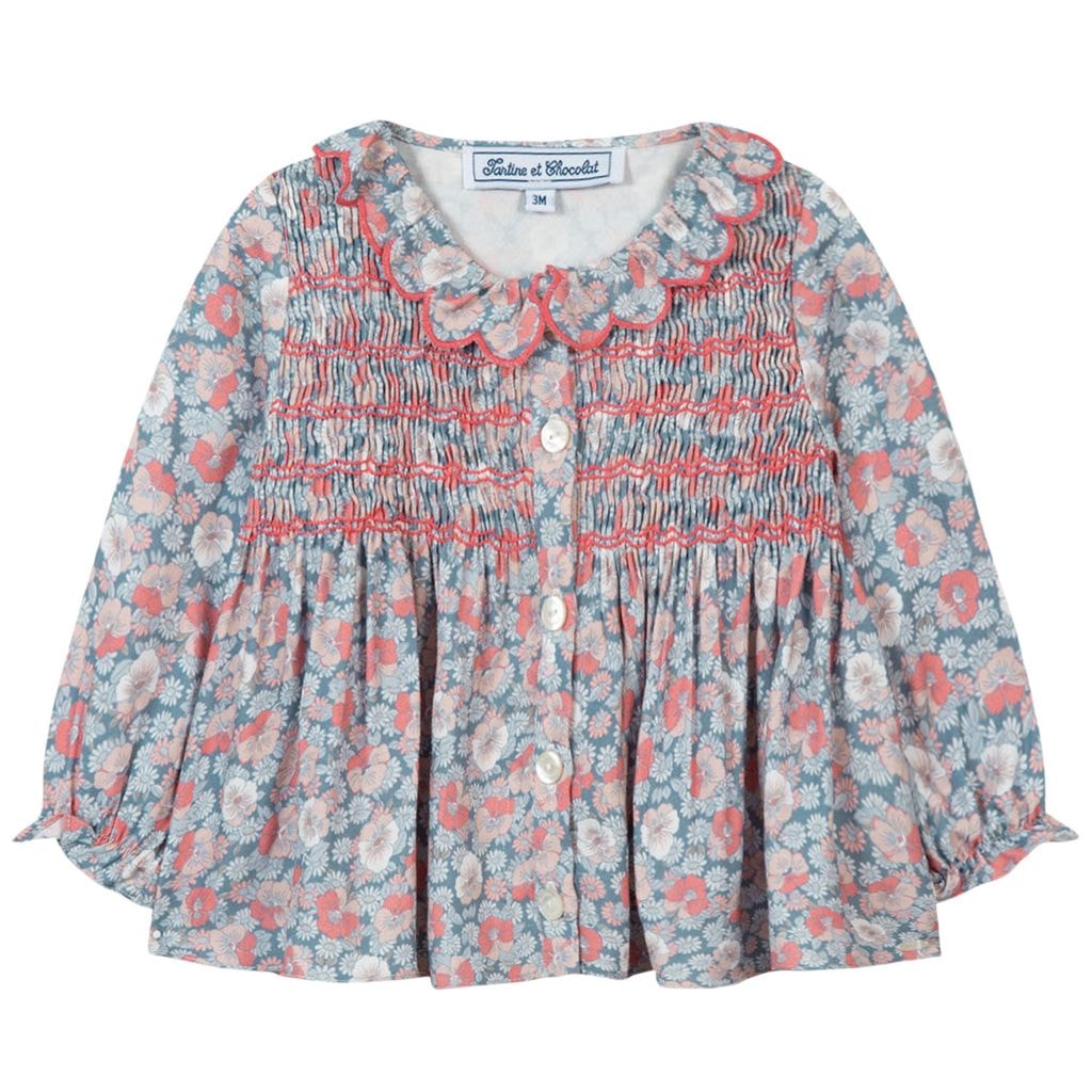 Floral Blouse Coral