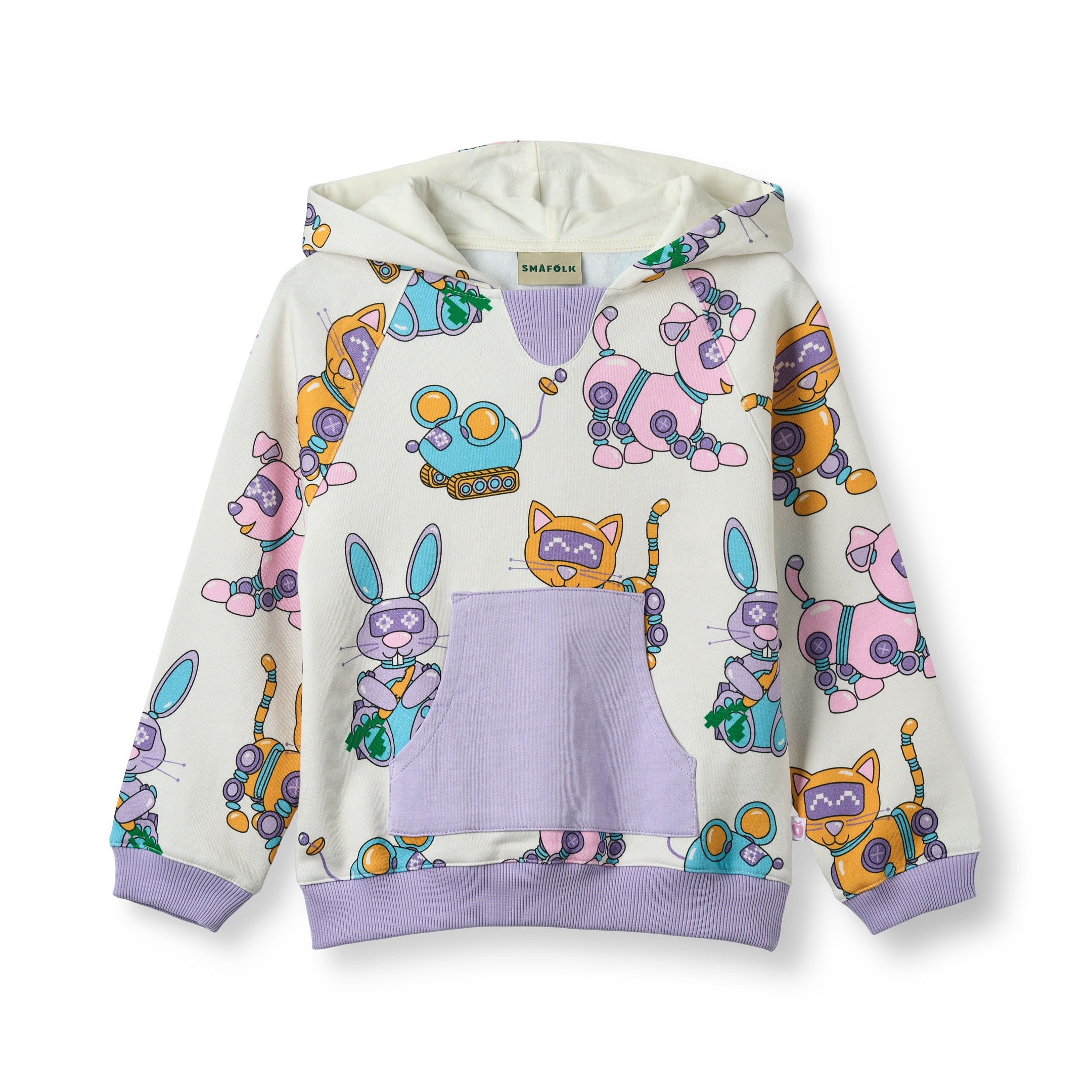 Macoun Hoodie with Robot Pets Vanilla