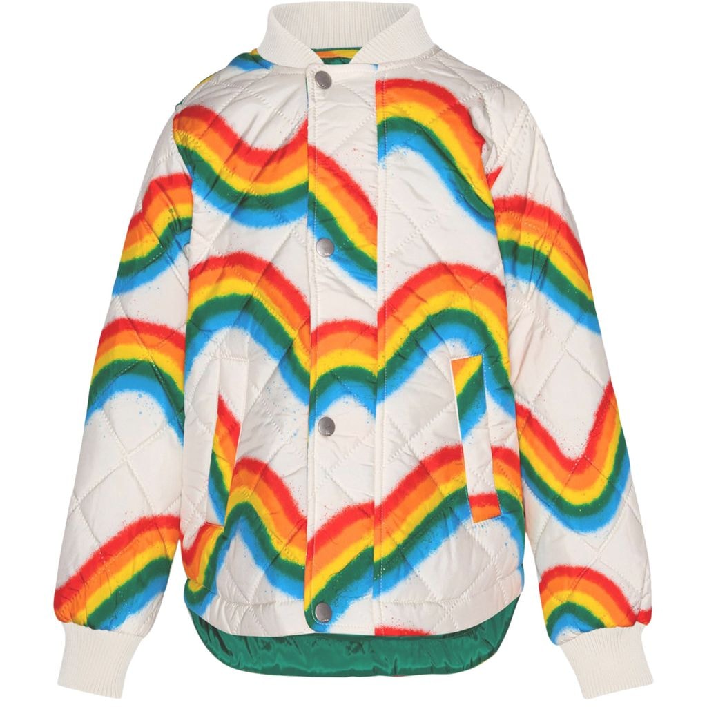 Hallow Wavy Rainbow Print Thermo-takki
