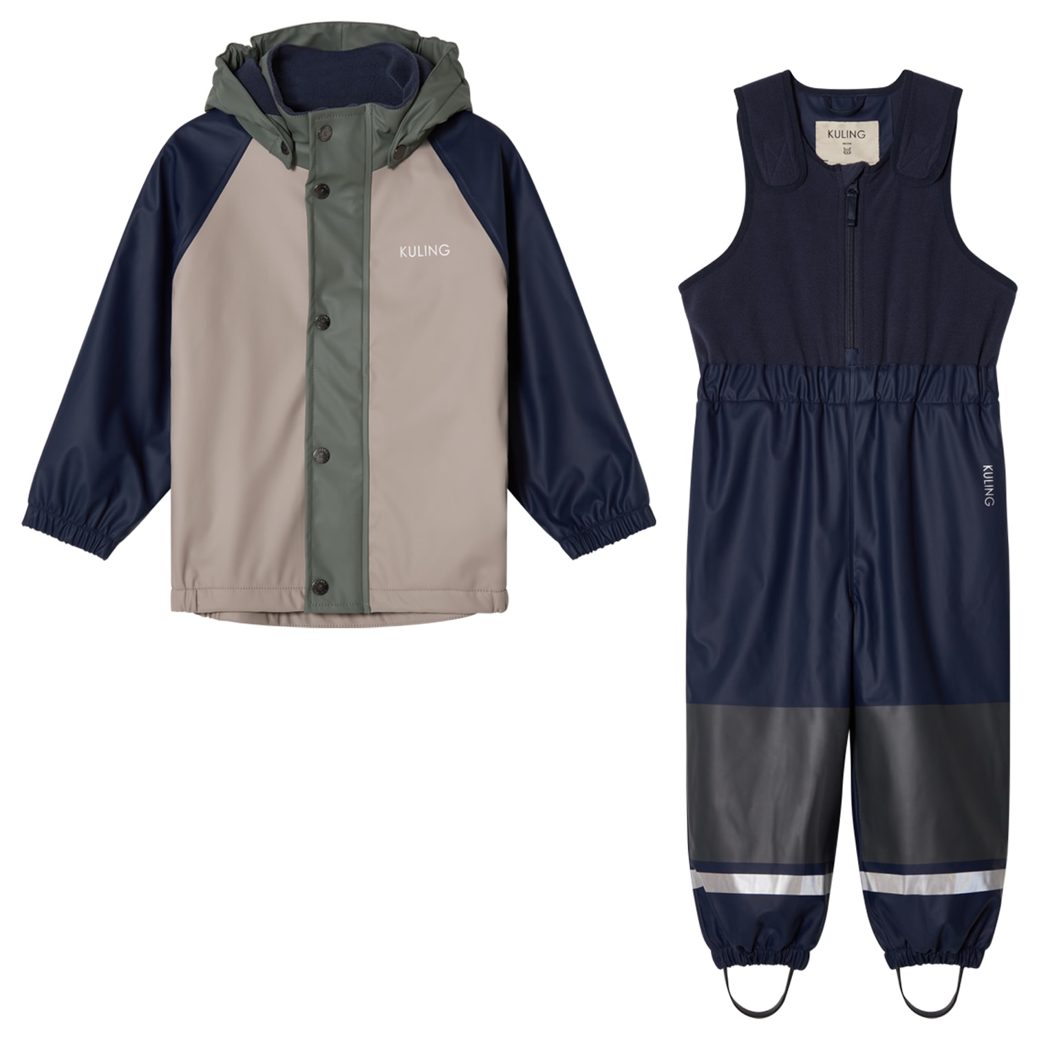 Ottawa Fôret Regnsett Taupe/navy/light Green Blocking