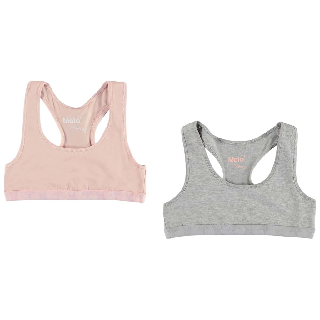 2-Pack GOTS Jade Bralettteet Meleeratut harmaat