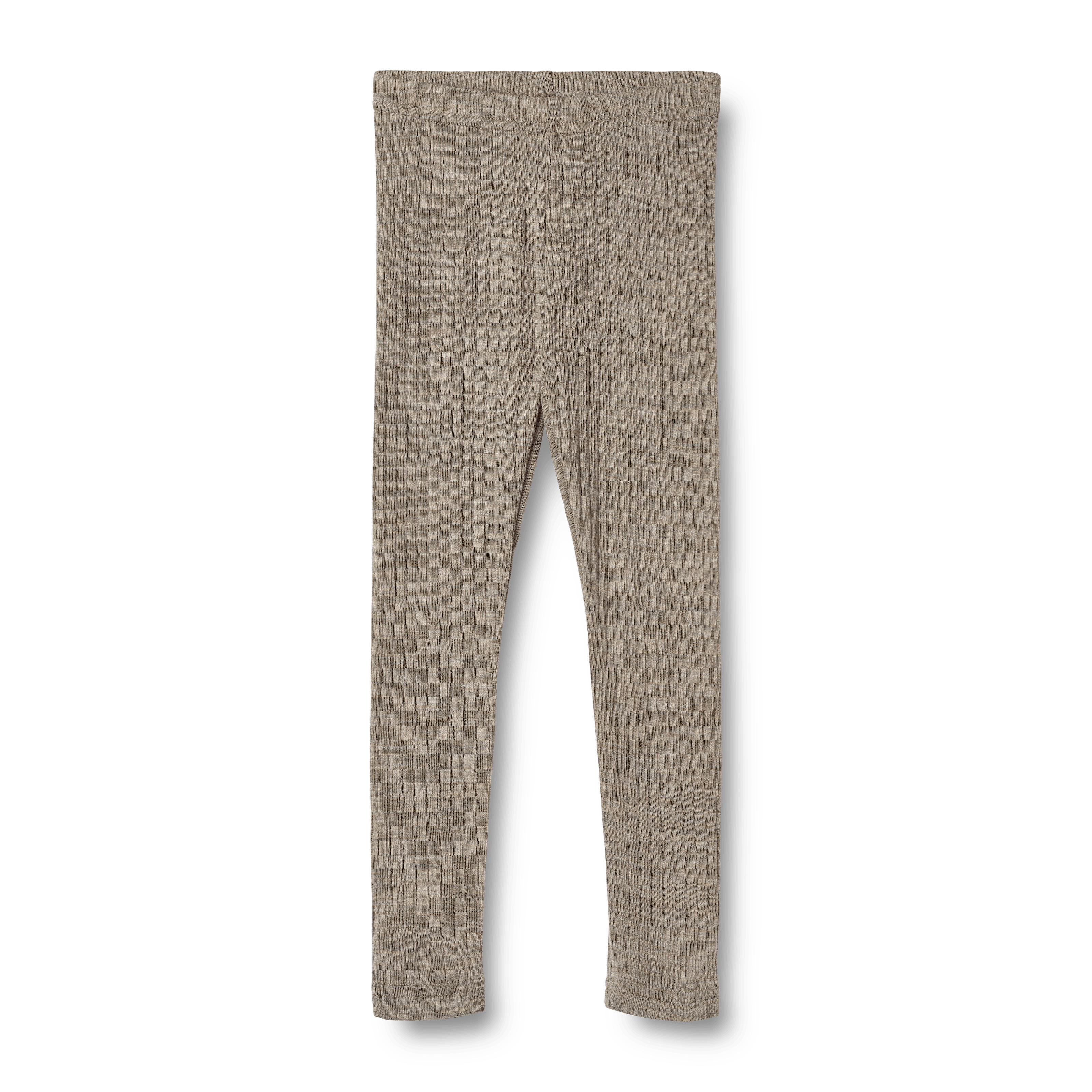 Agi Wool Silk Leggings Khaki Melange