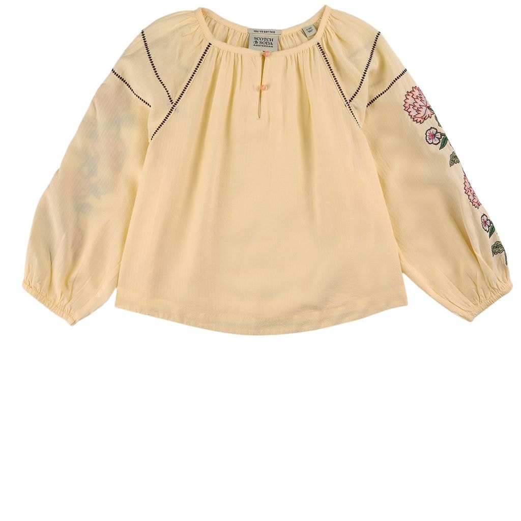 Embroidered Blouse Cream
