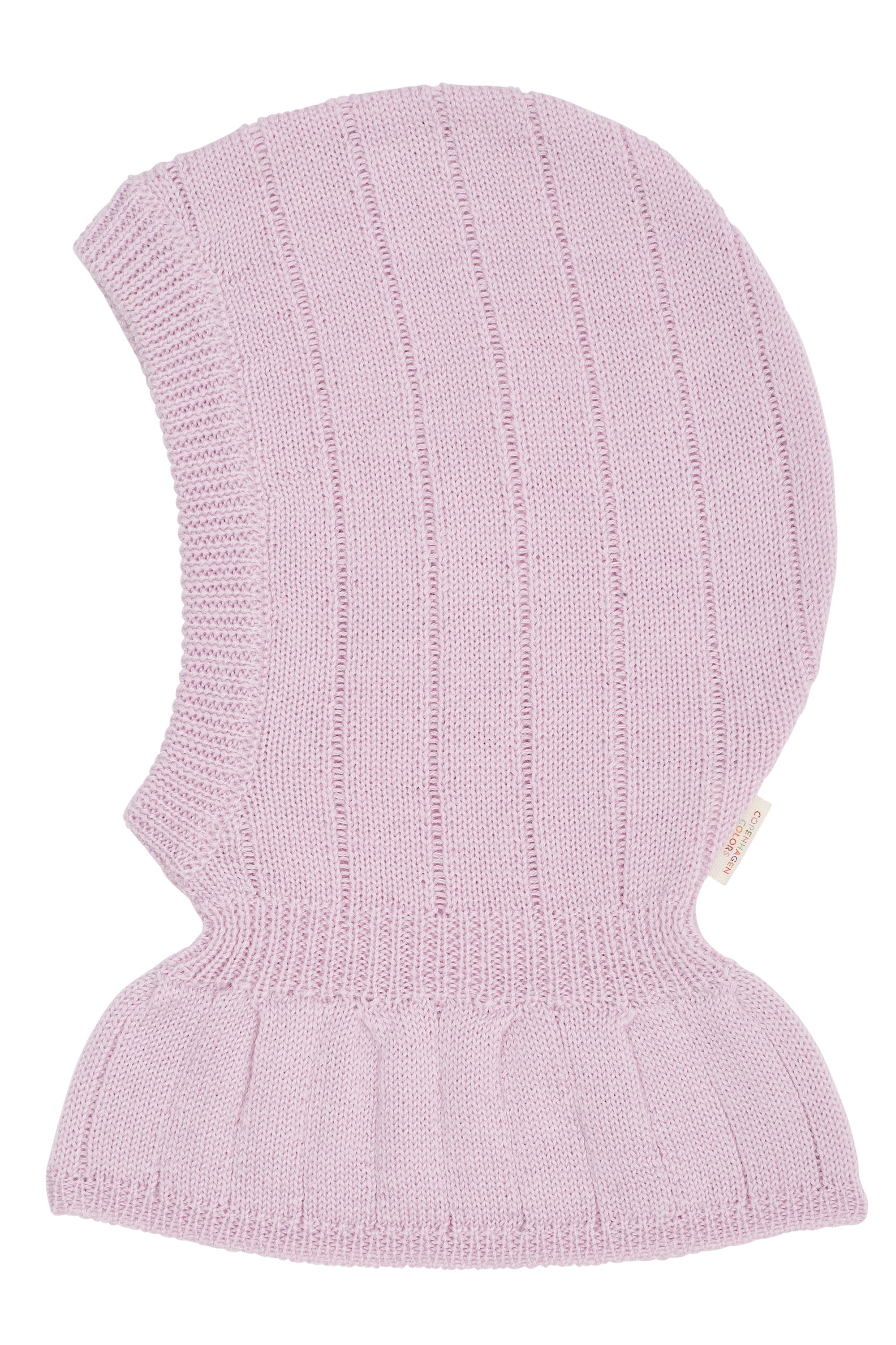 Merino Rib Knitted Balaclava Lavender