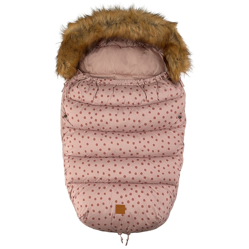 Winter Fotmuffe Med Prikket Pink Mauve