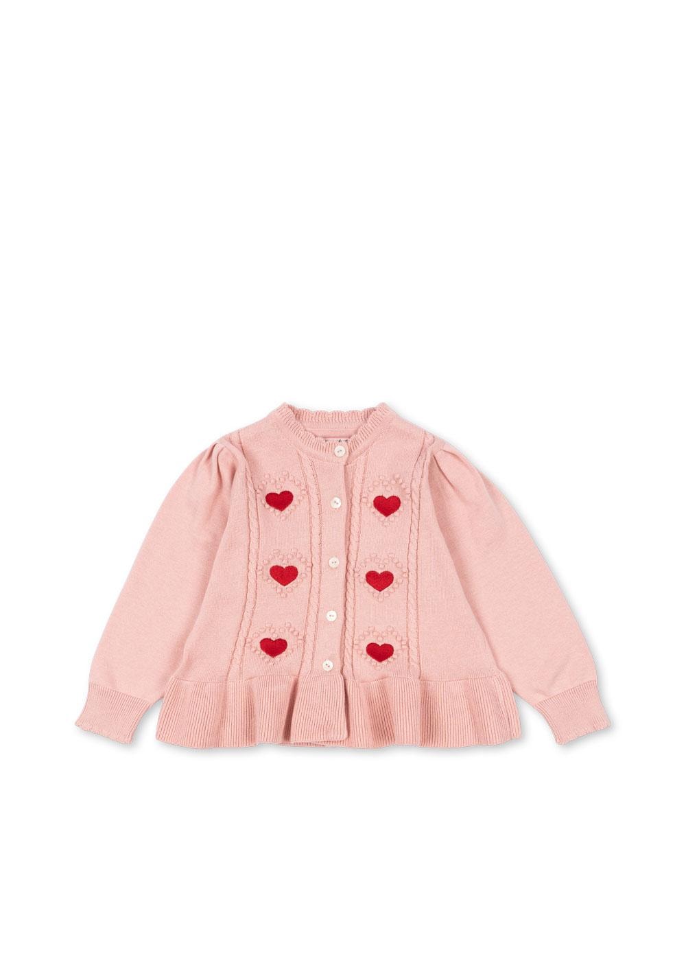 Soleil Cardigan Gots Silver Pink