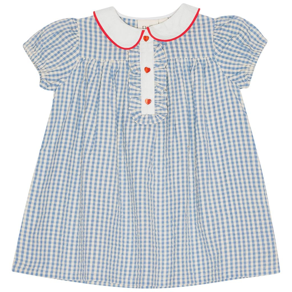 River Dress Blue Soft White Gingham