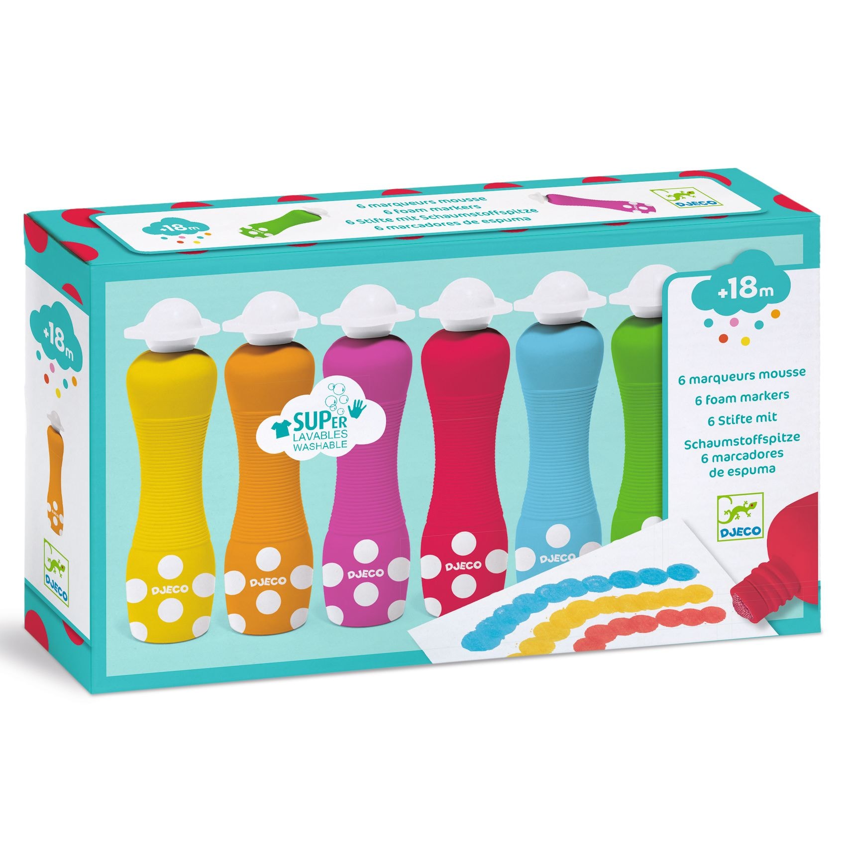 6 Foam Markers