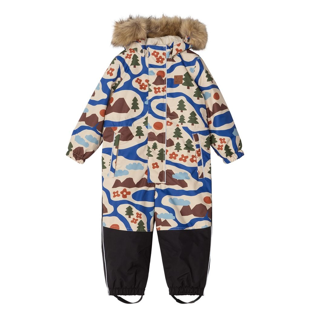 Chamonix Printed Snowsuit Doodle Map