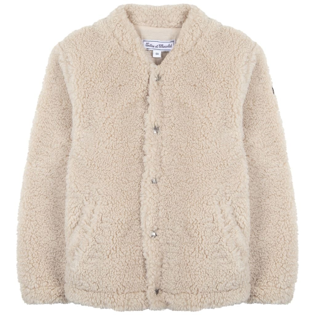 Konstpälsjacka Beige