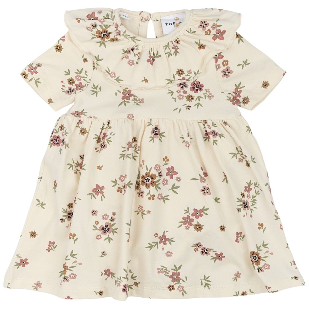 GOTS Olympia Dress White Swan Aop