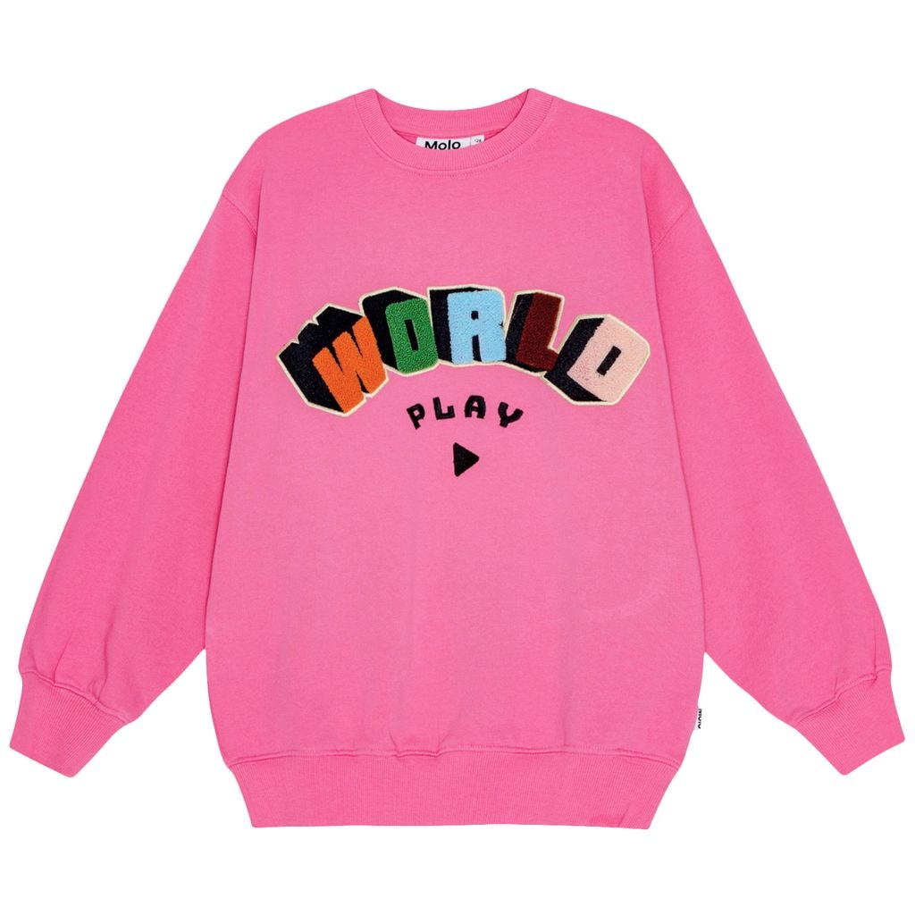 GOTS Monti Collegegenser Shocking Pink