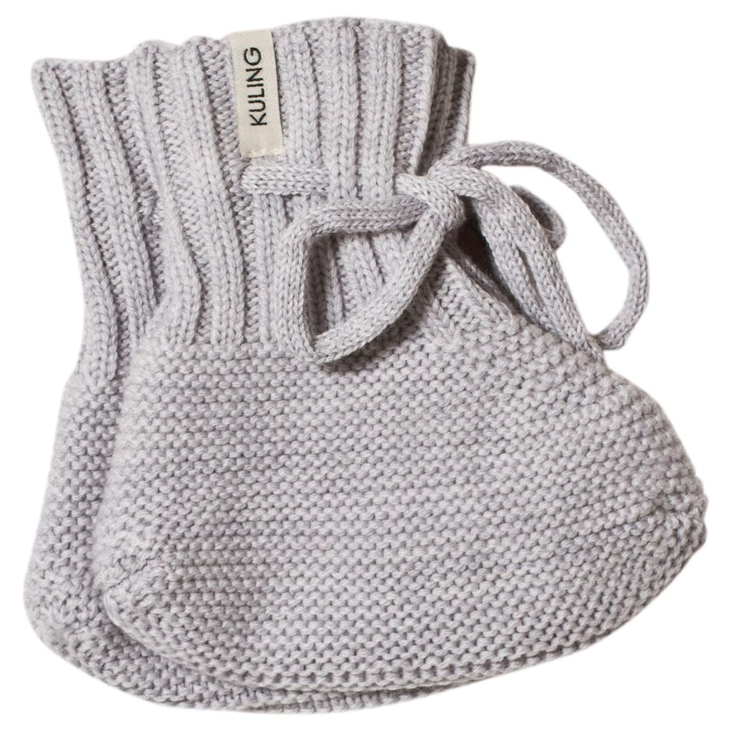 Merino Booties Gray Melange