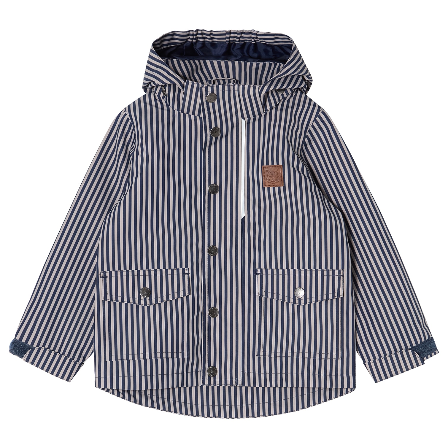 Stockholm Skaljakke Navy Taupe Stripe