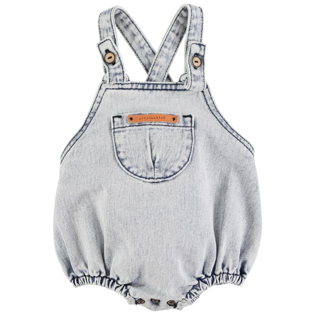 Romper Washed Light Blue Denim