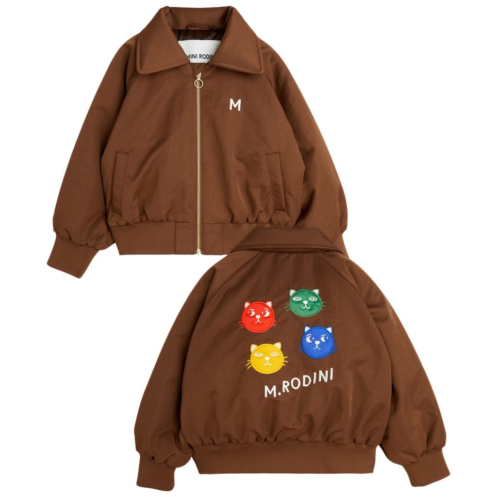Cool Cats Application Bomber Jacket Brown