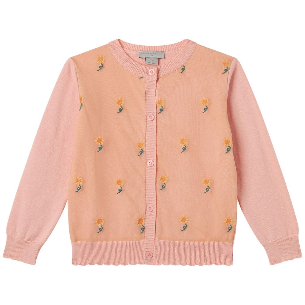 Embroidered Cardigan Salmon