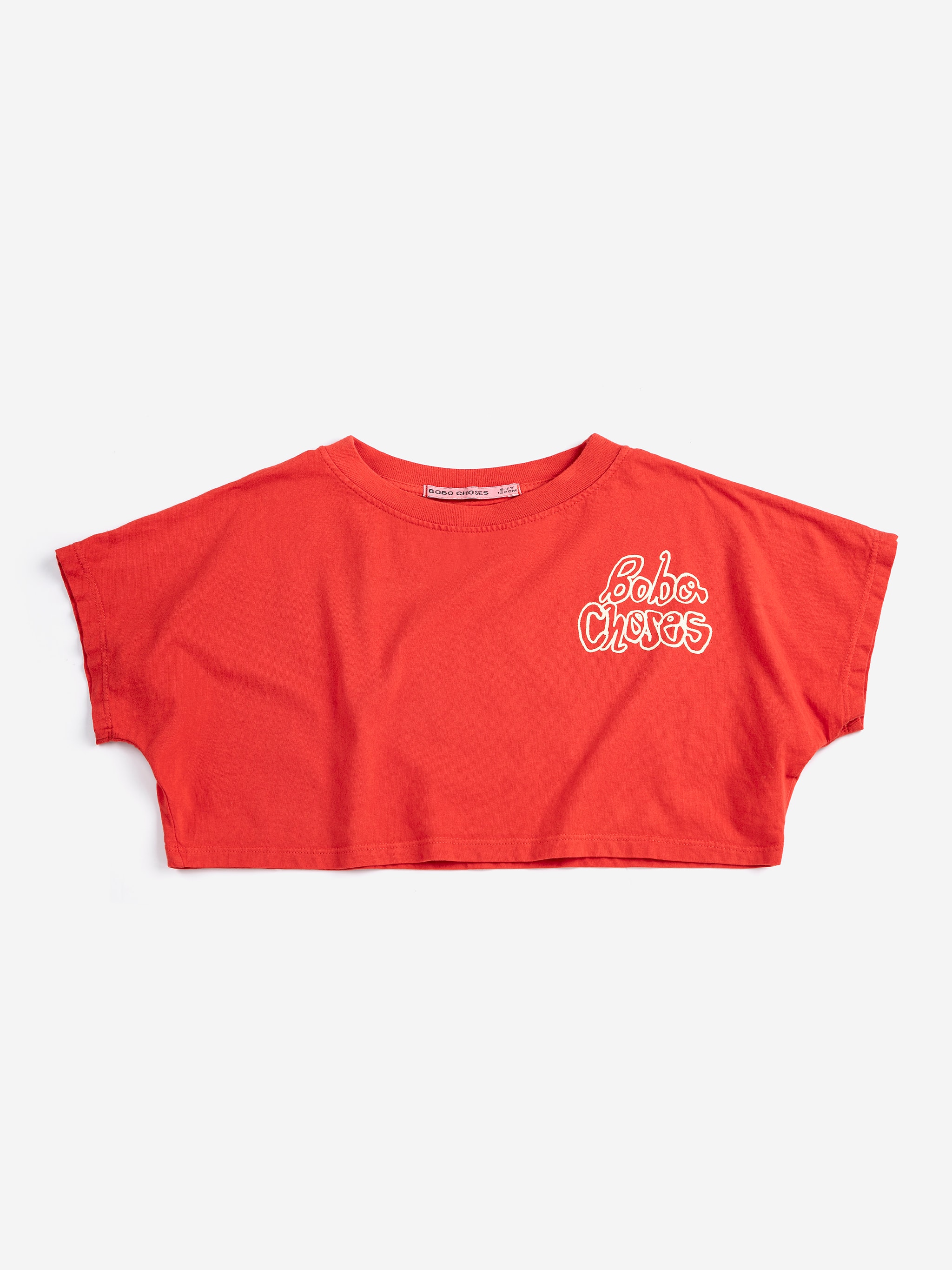 Bobo Choses By Hand Croppad T-shirt Red 
