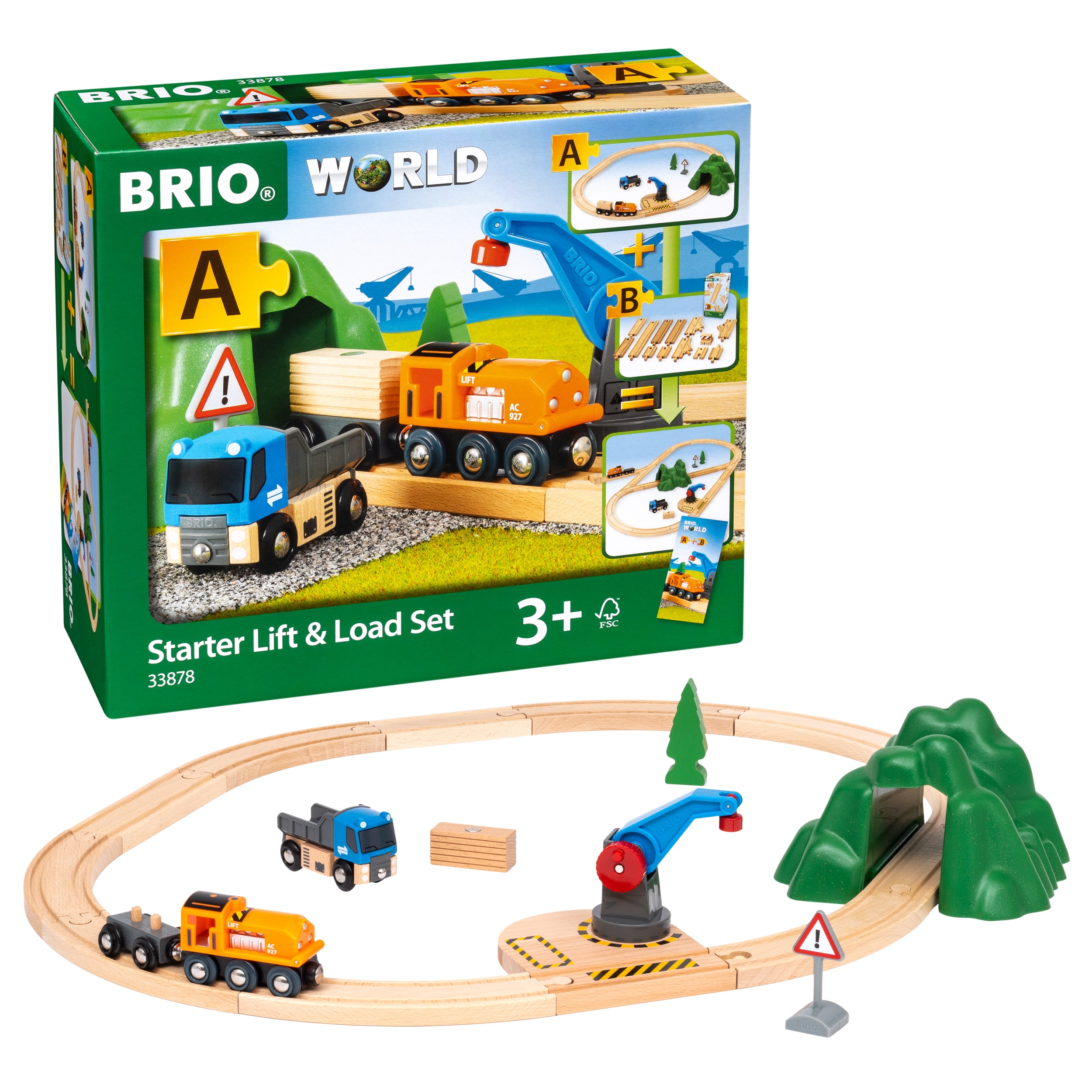BRIO World - 33878 Starter Lift and Load Train Set