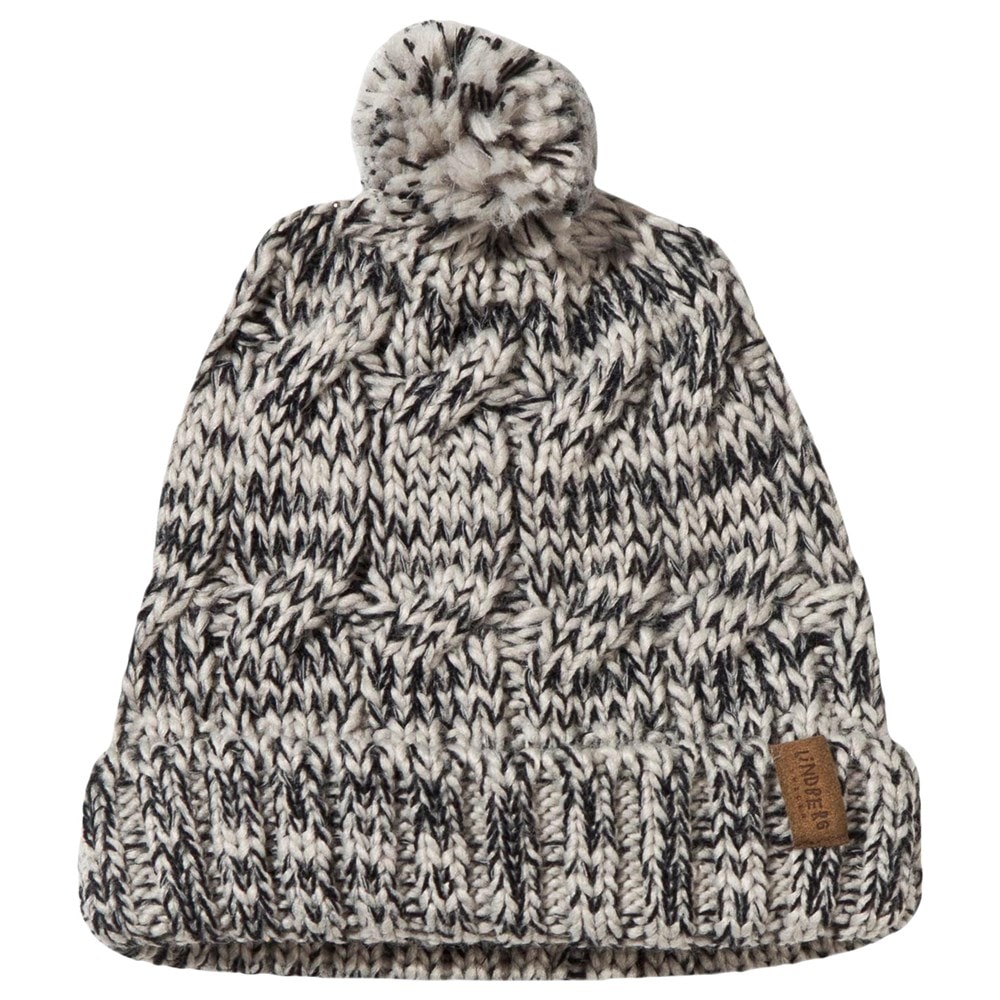 Reflective Cable Knit Hat Gray