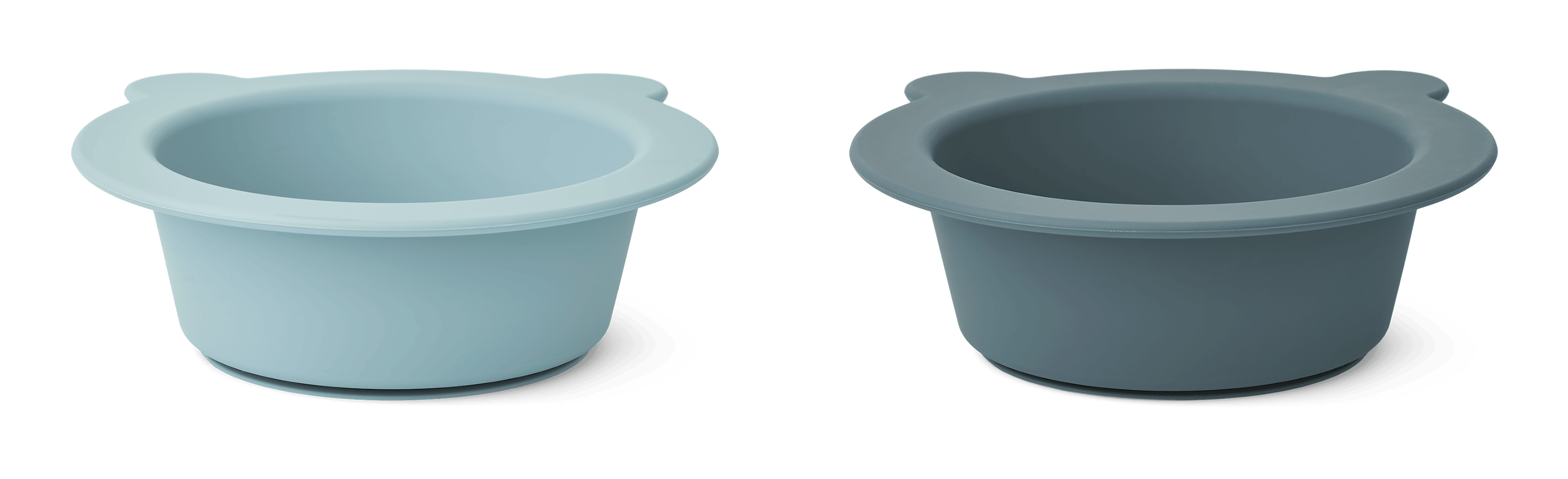 Peony Suction Bowl 2-Pack Sea Blue / Whale Blue