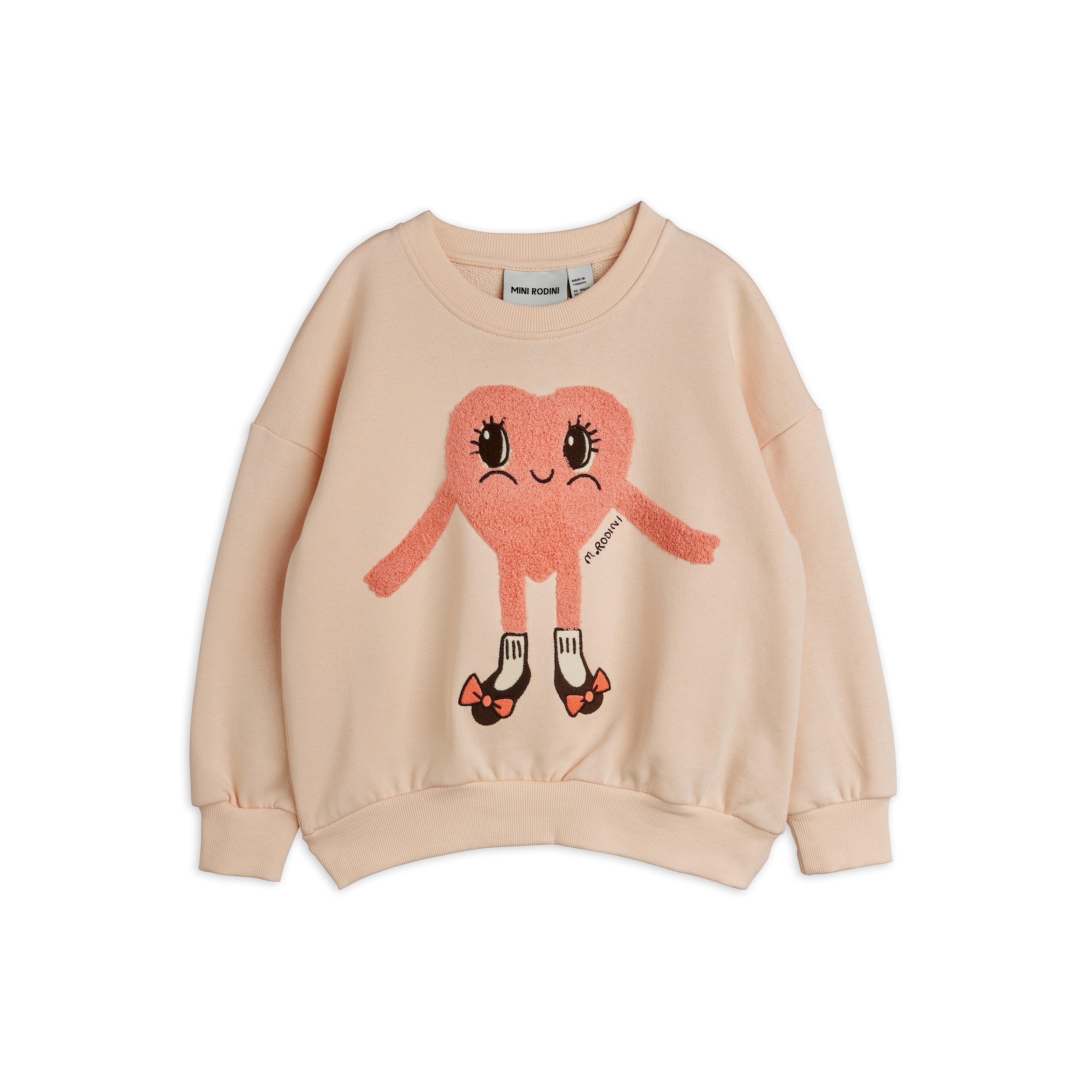 Heart In Shoes Chenille Sweatshirt Pink