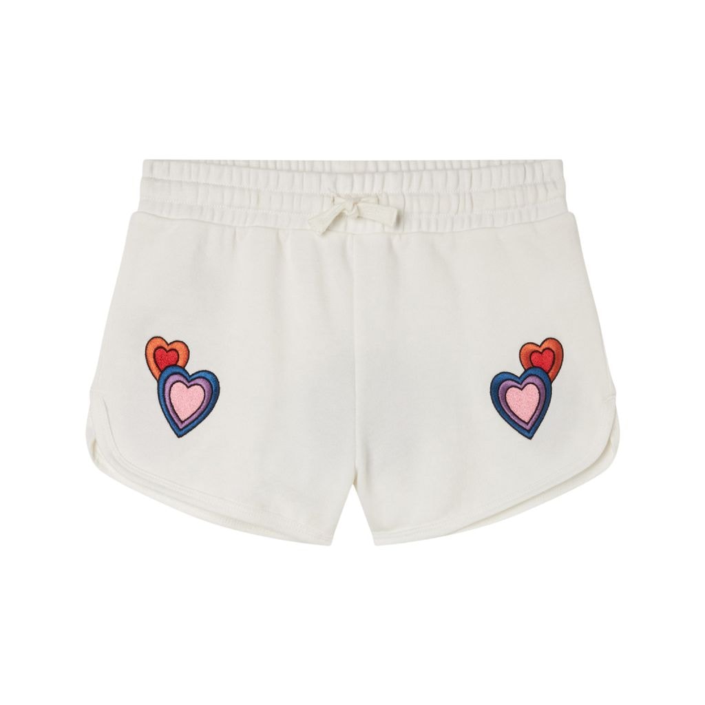 Embroidered Shorts Cream