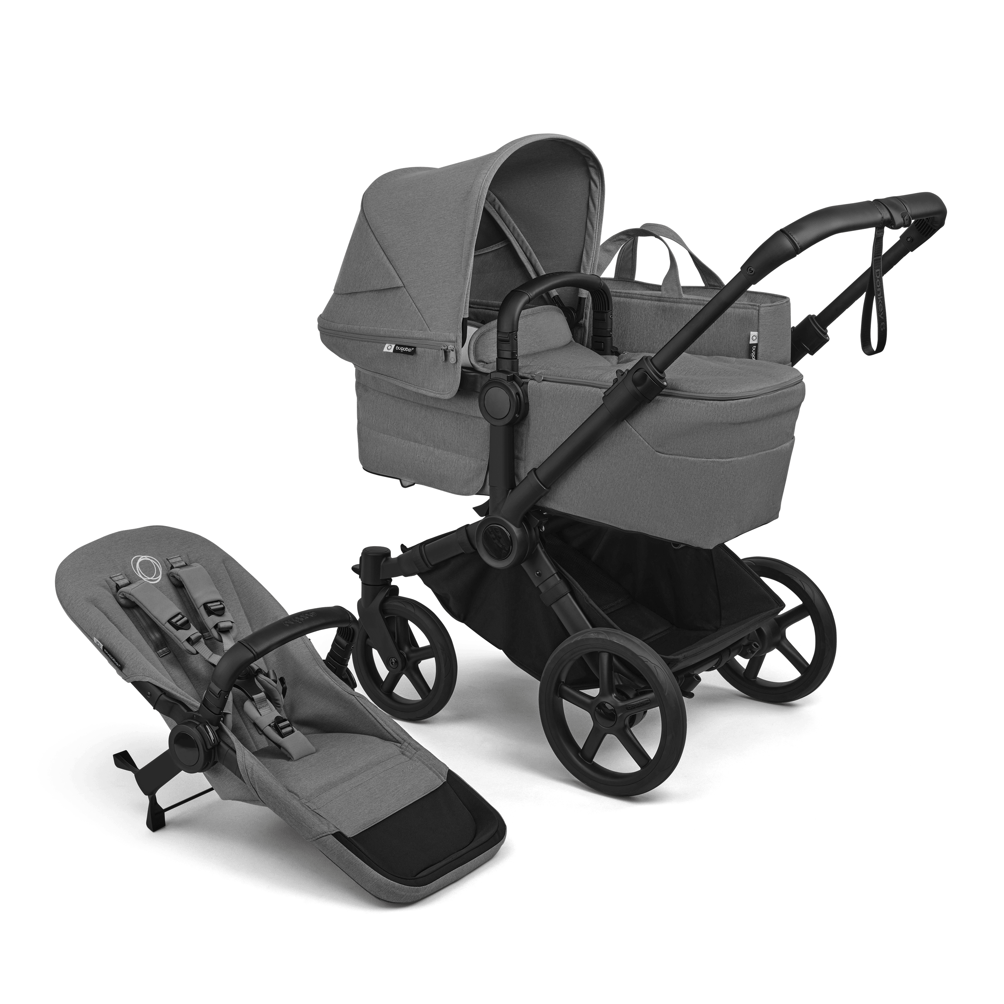 Donkey 6 Komplet Barnevogn Black Moon Grey 