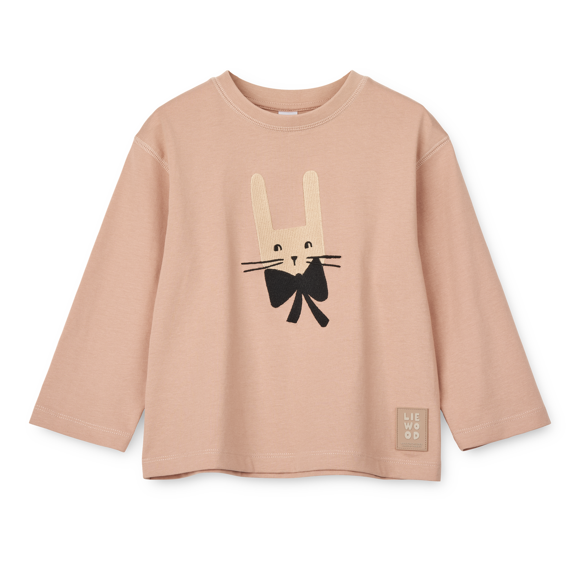 GOTS Apia Placement Långärmad T- Shirt Rabbit / Pale Tuscany