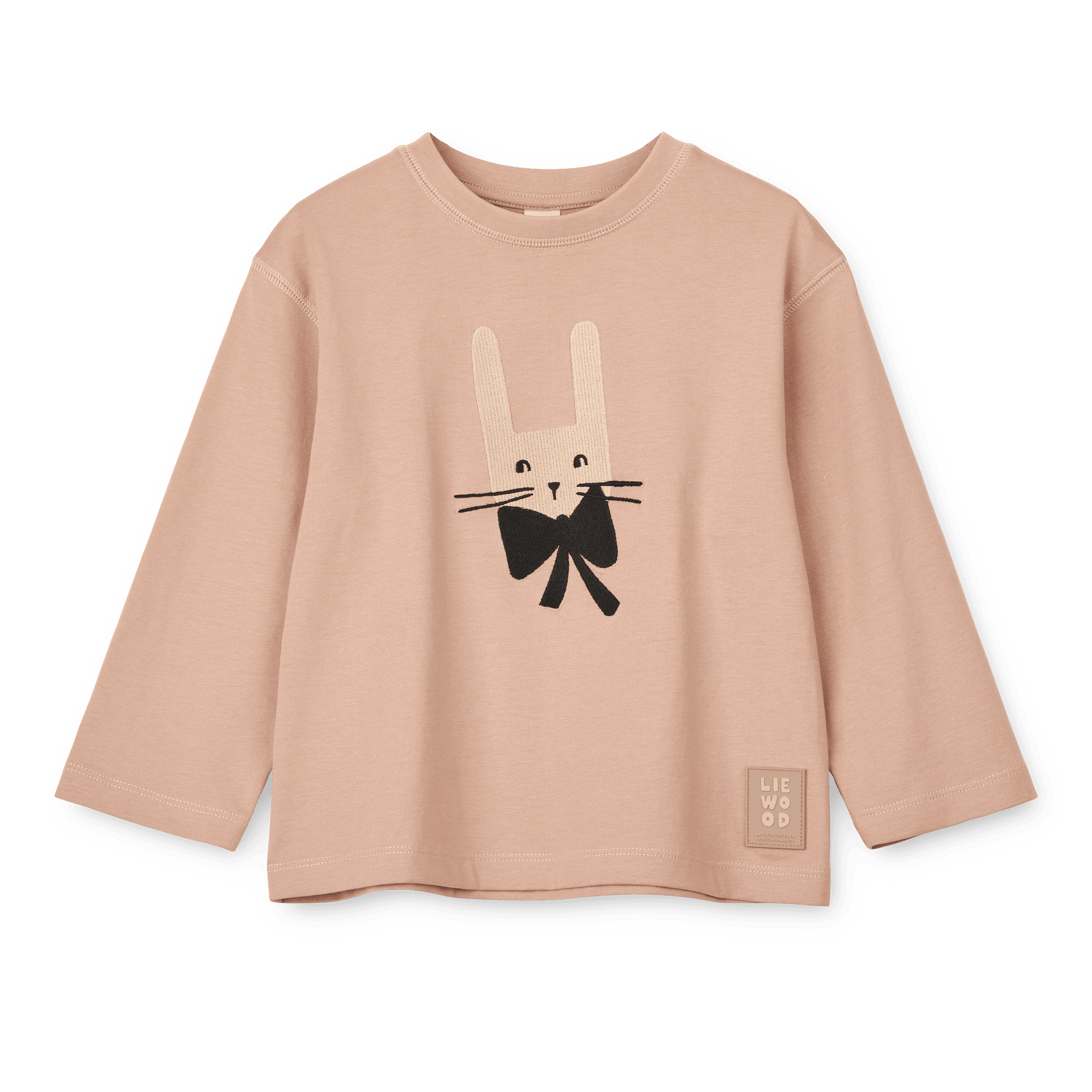 GOTS Apia Placement Langermet T-skjorte Rabbit / Pale Tuscany 