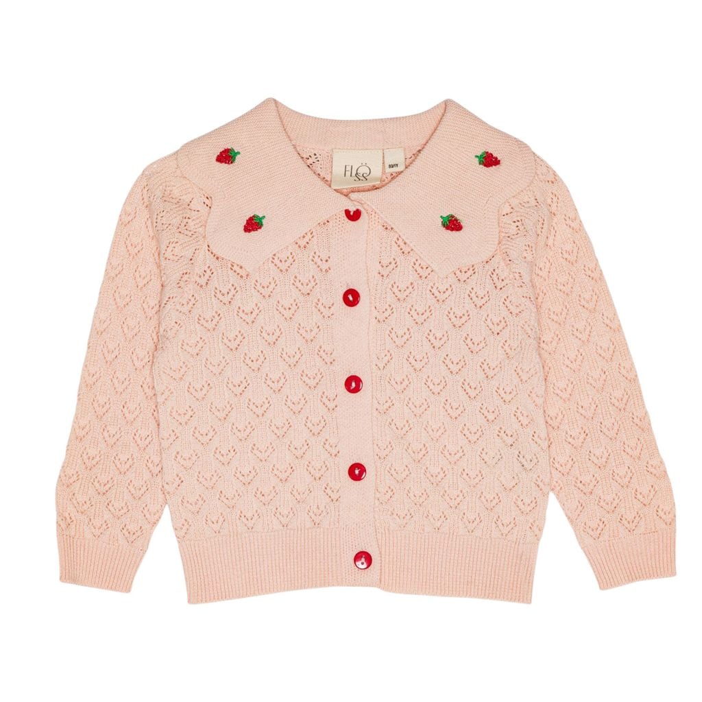 Isabel Cardigan Light Pink Red