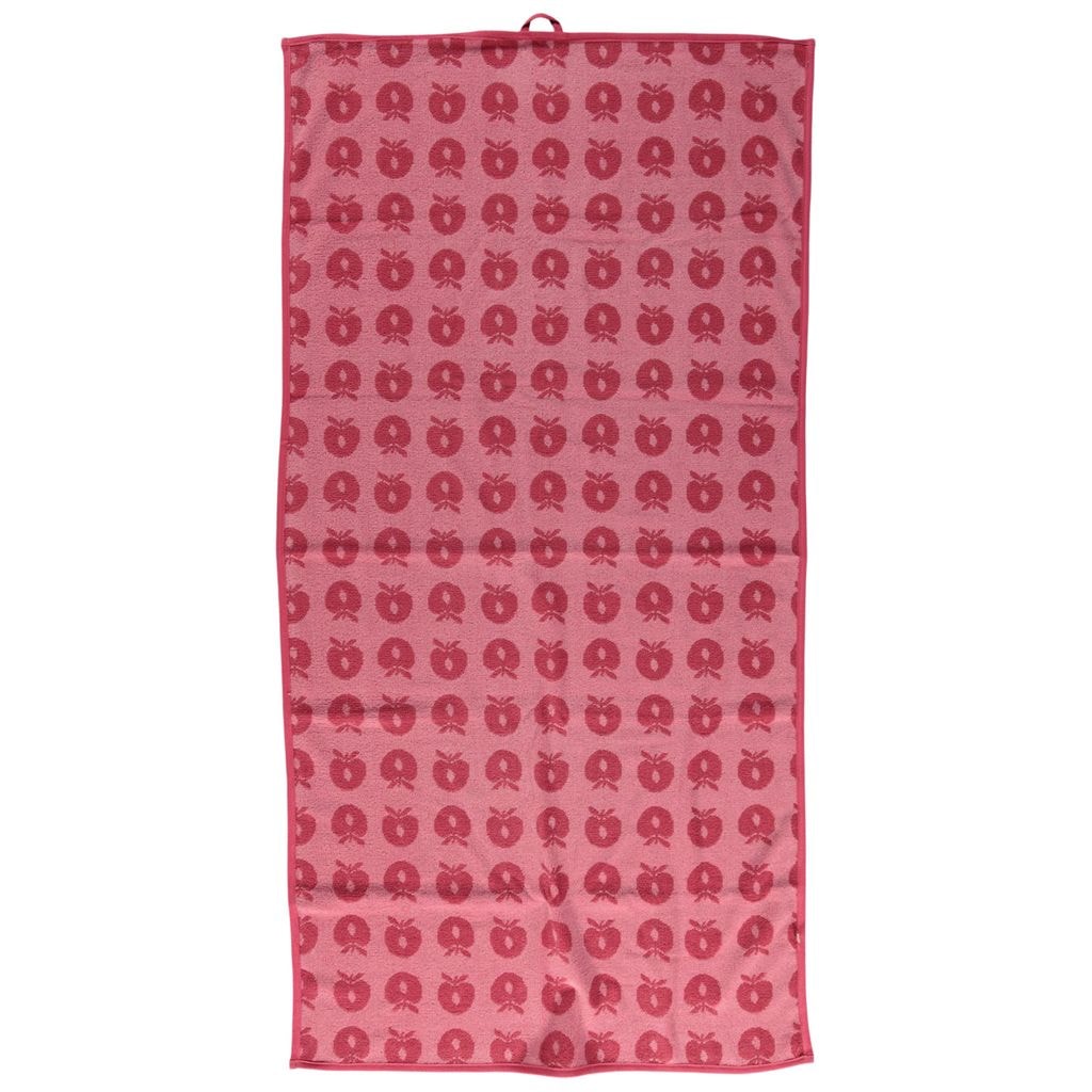 70 x 140 Mønstrett Håndkle Med Epler Sea Pink