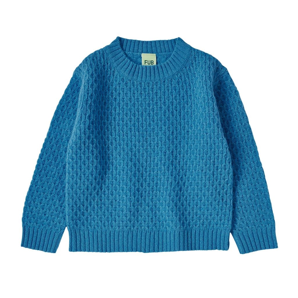 Lambswool Crew-neck Sweater Deep Sky Blue