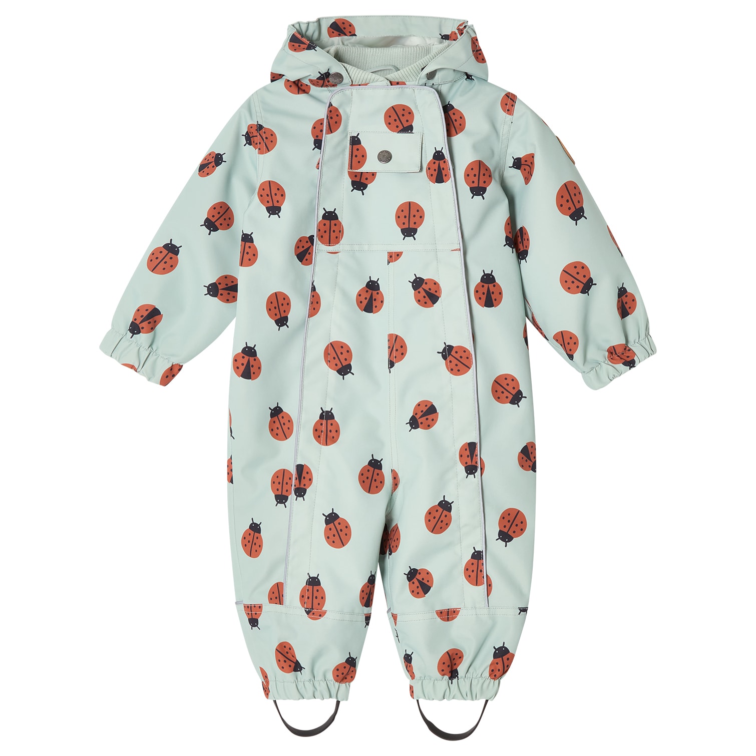 Milano Shell Coverall Pale Green Ladybug