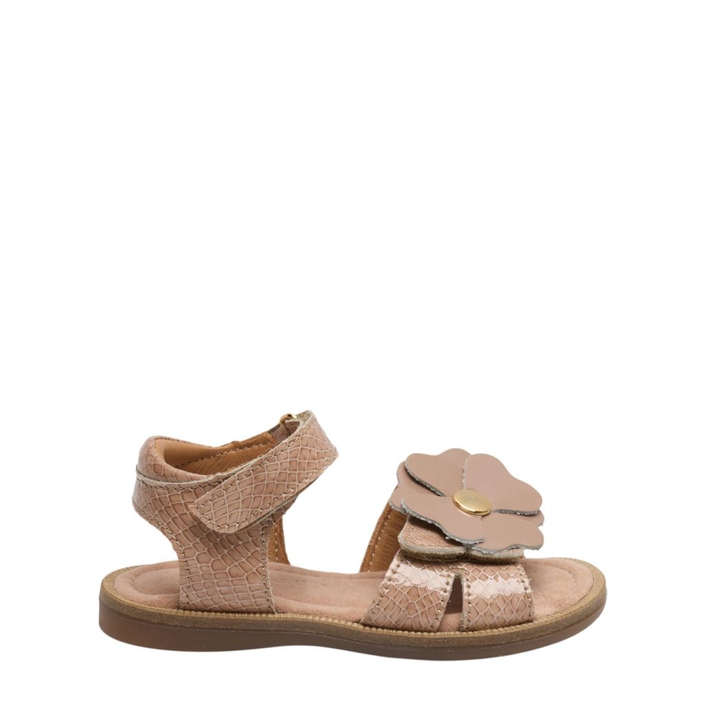 Barbara O Sandaler Camel Croco
