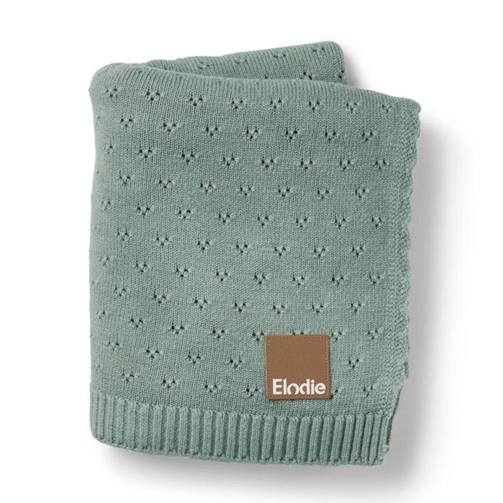 Pointelle Pledd Pebble Green