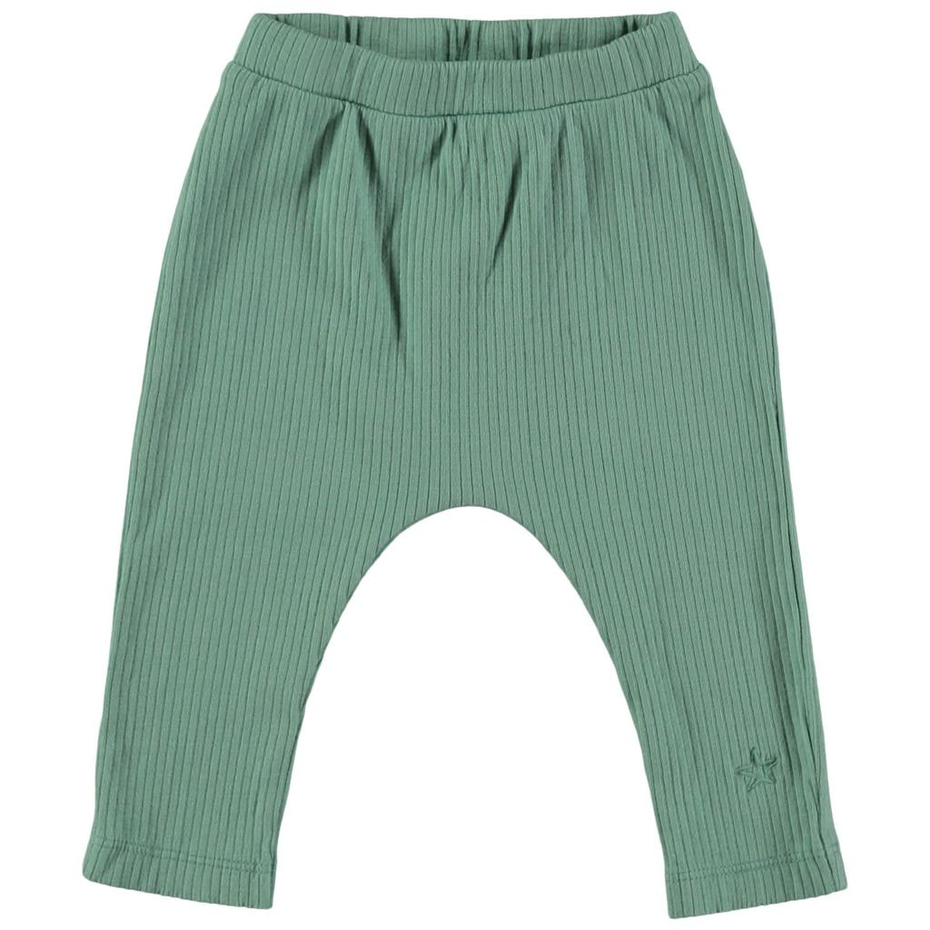 Ribbed Baby Leggings Green