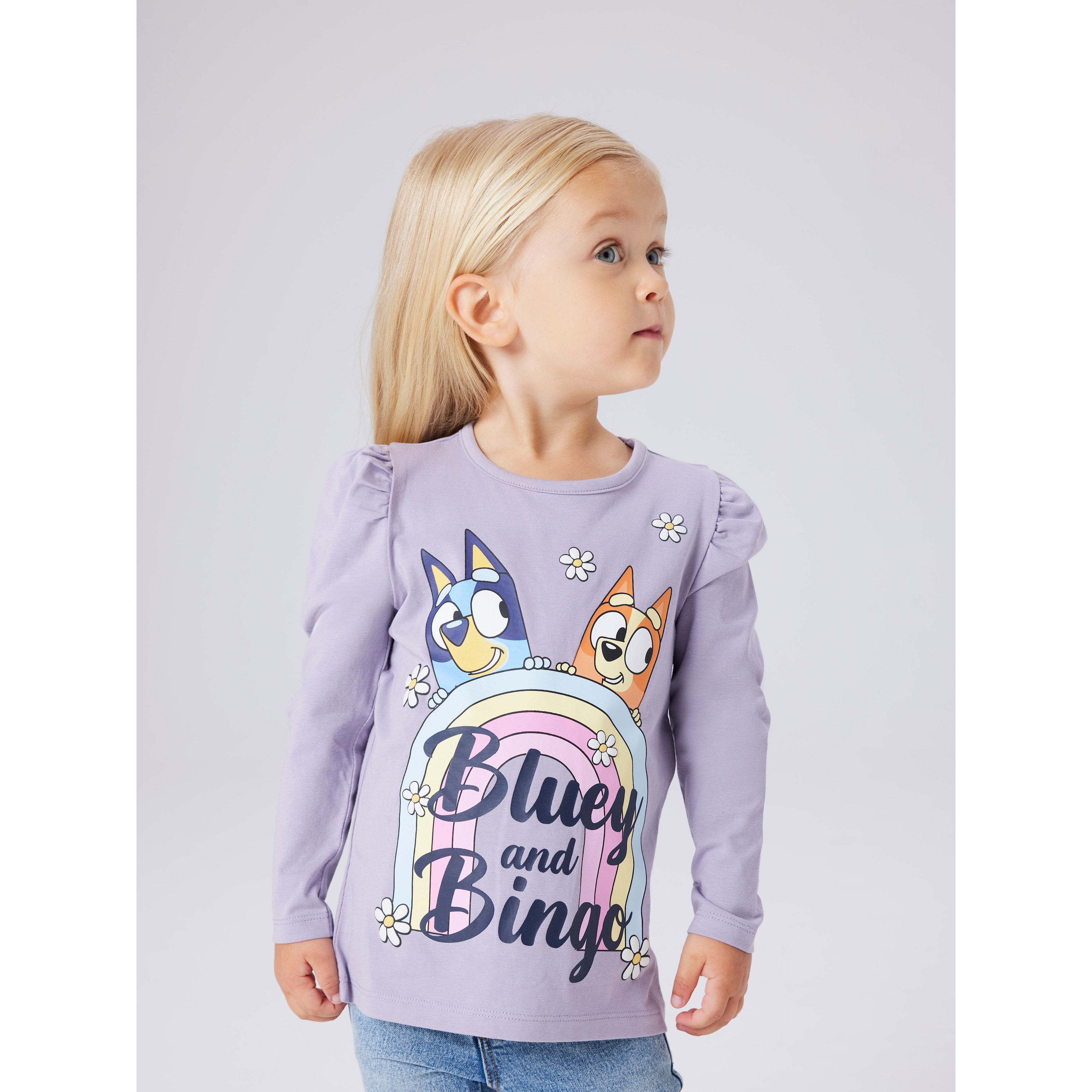 Bluey Långärmad Topp Lavender Gray