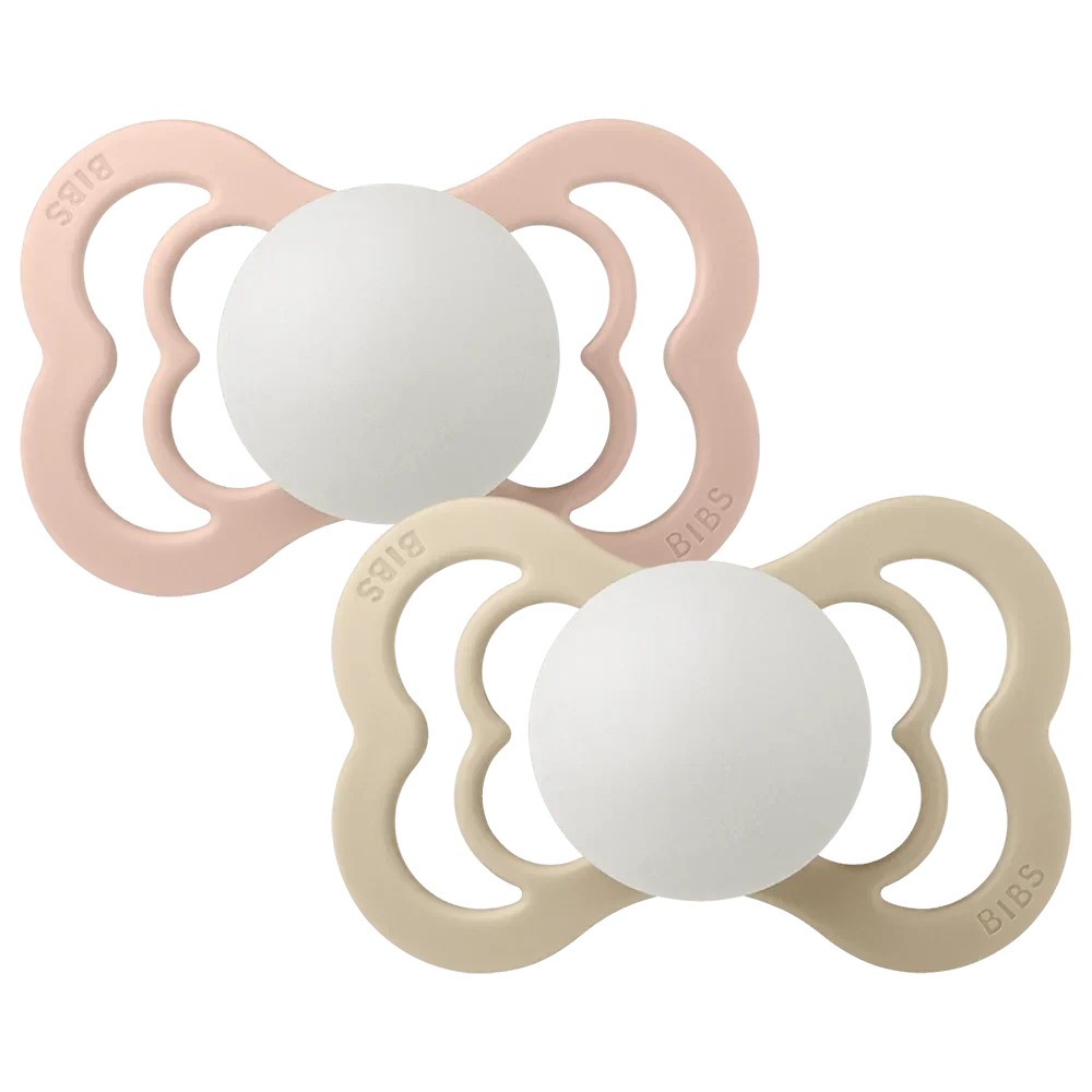 2-Pack SUPREME 左右対称シリコンおしゃぶり Glow / Vanilla Glow 