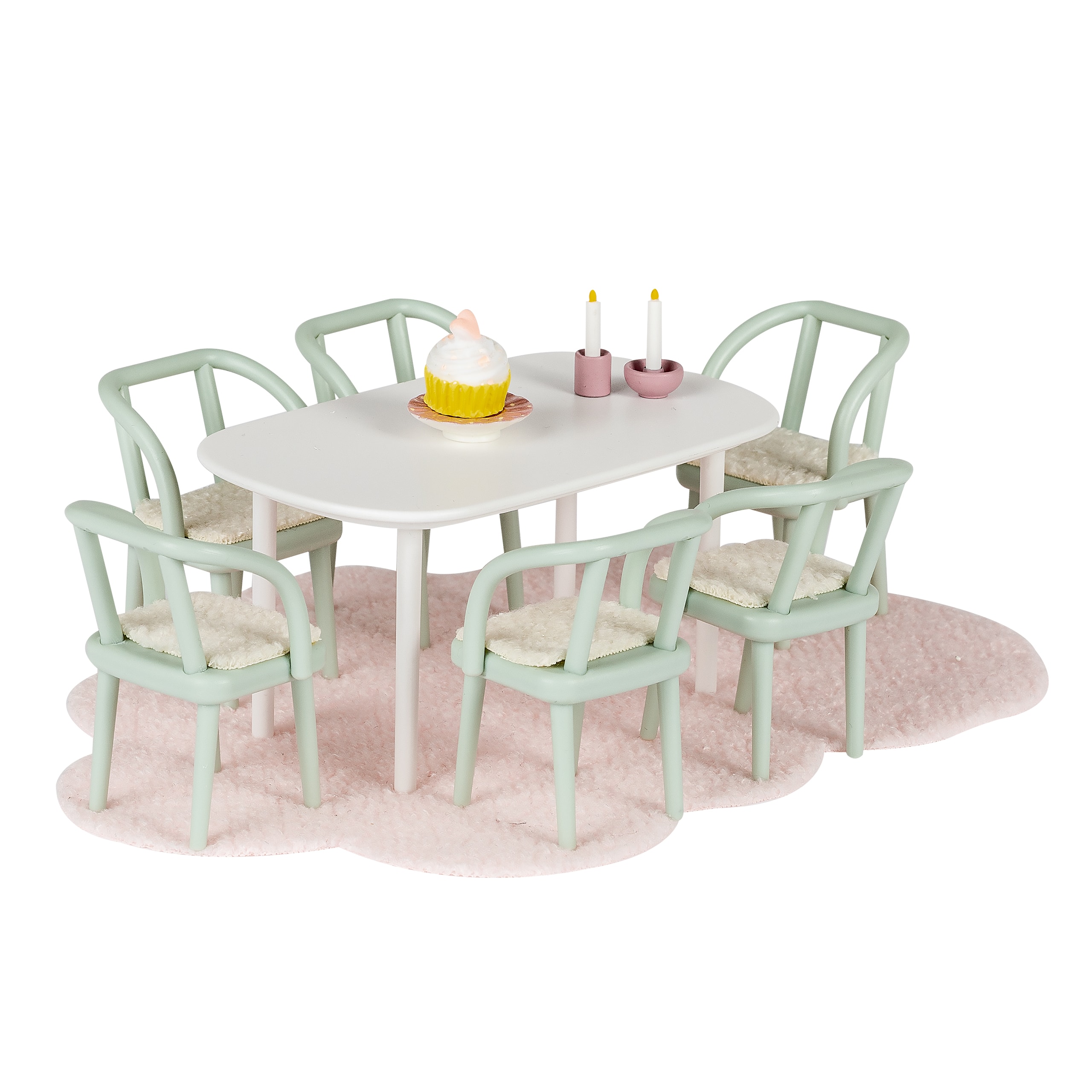 Dining Room Furniture 6 pcs Green