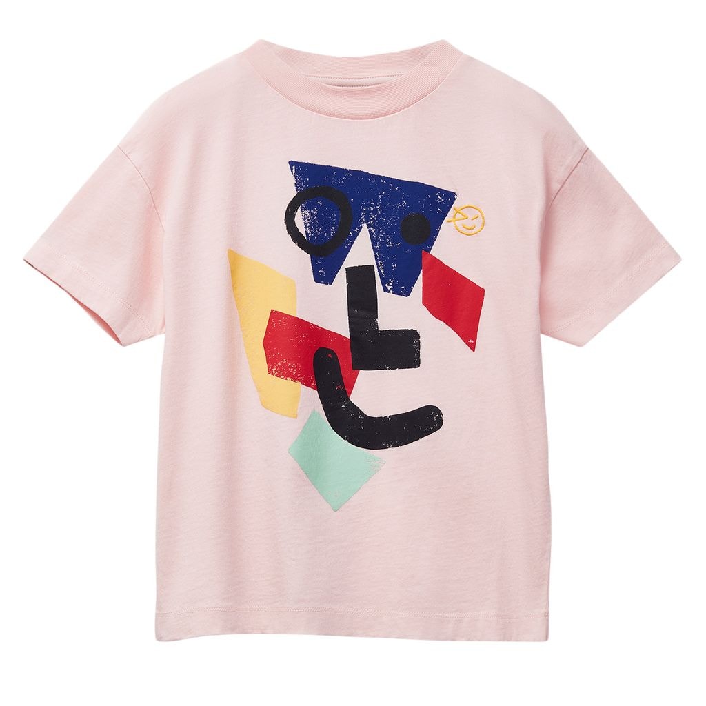 Amazed Face T-Shirt Pale Pink
