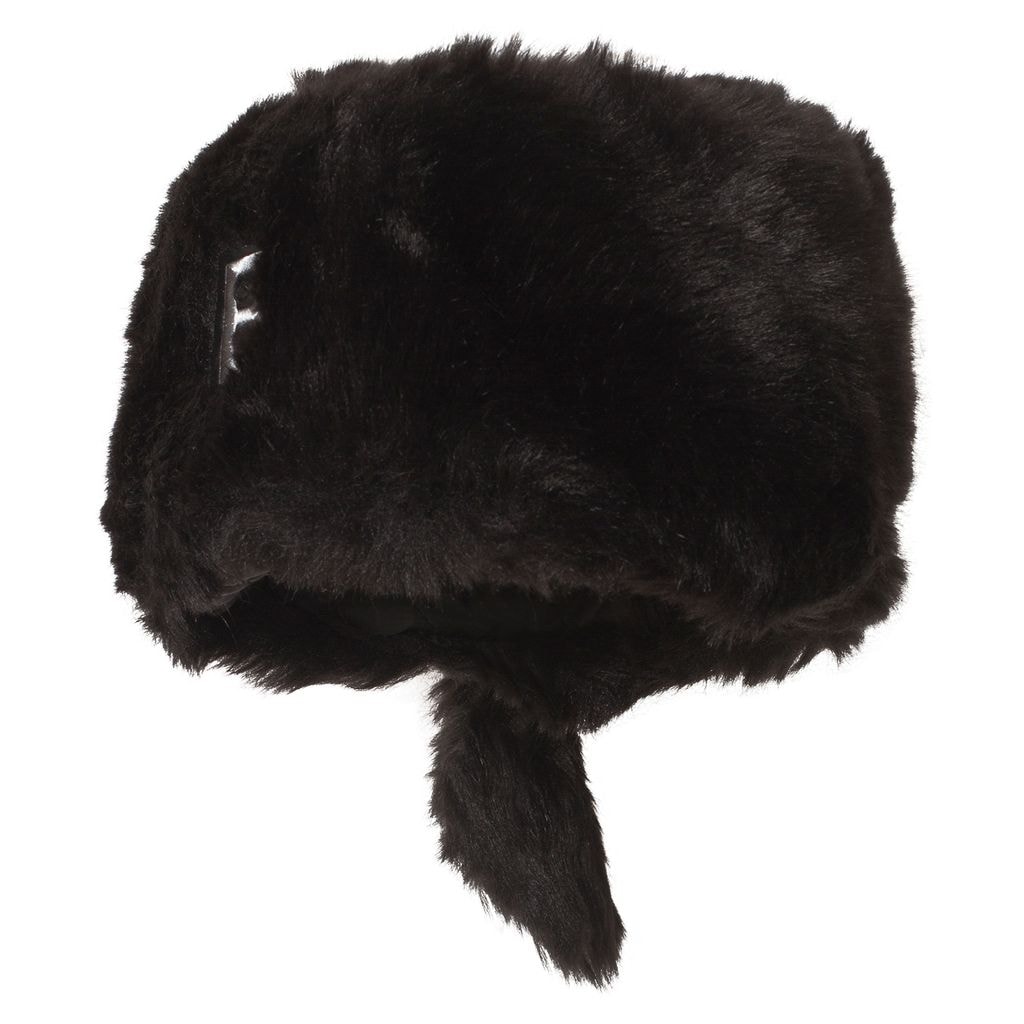 Faux Fur Mössa Svart