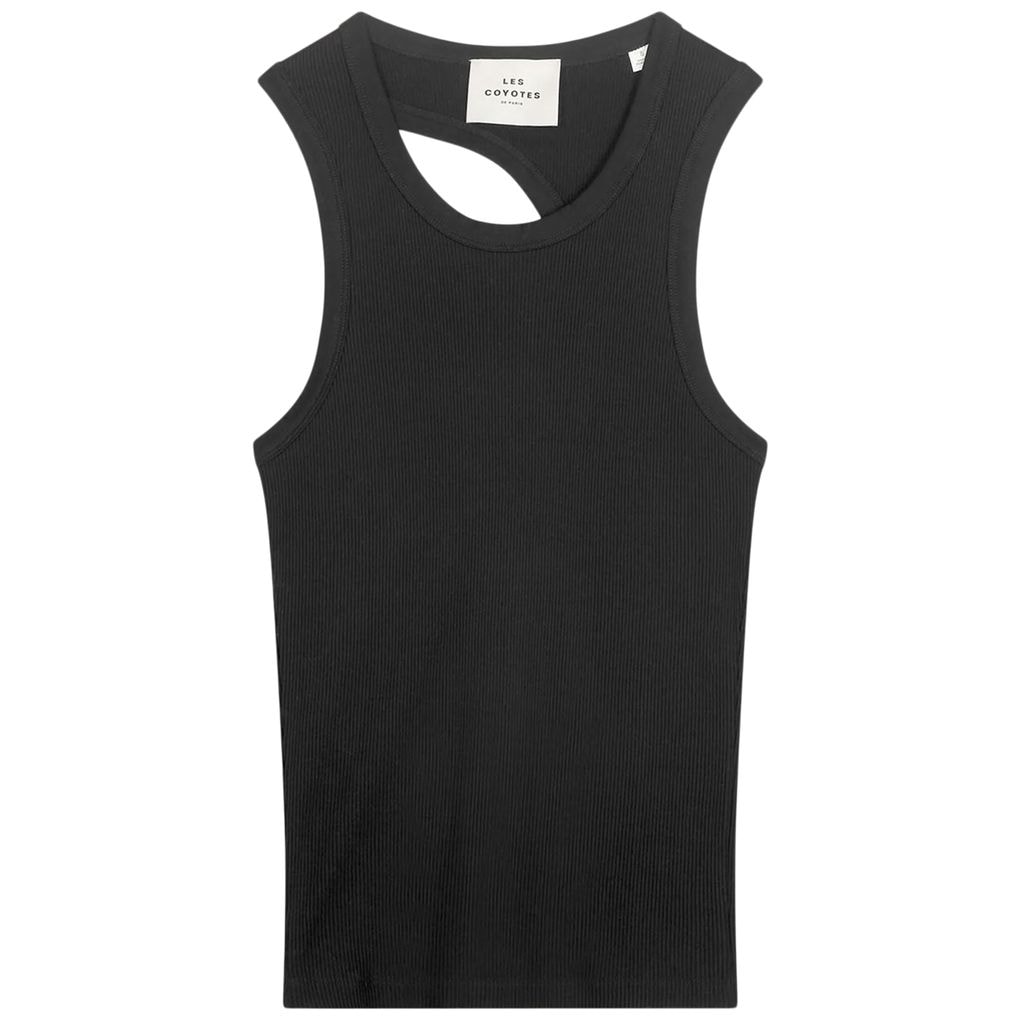 Aloise Ribbed Tank Top Black